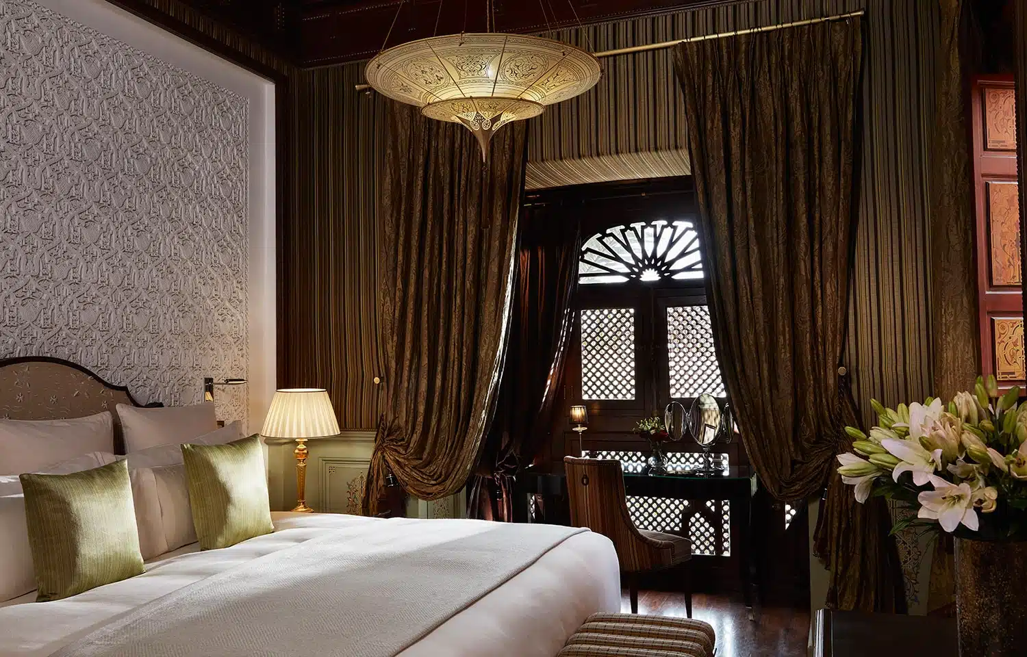 Royal Mansour Superior Riad interior — opulent Moroccan decor with hand-carved walls and artisan craftsmanship
