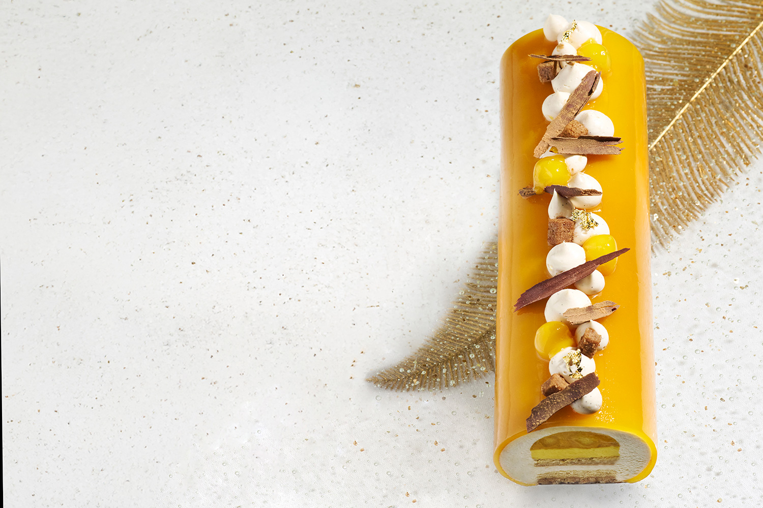 La bûche mangue pain d’épices